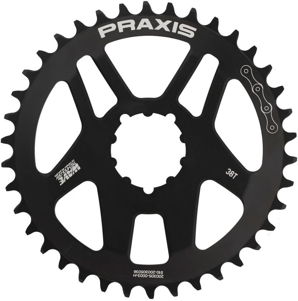 Praxis Works DM 3-Bolt Road Wave Tech Kettenblatt Direct Mount